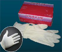 
      Powder free latex gloves
    