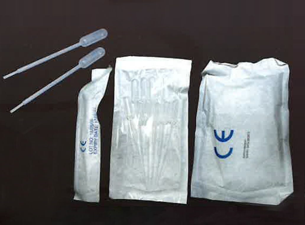 Sterile peel pack transfer pipette